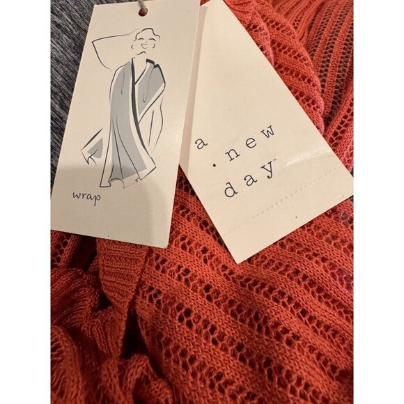 Knitted Coral Mesh  Scarf By A New Day NTW - Picture 9 of 9